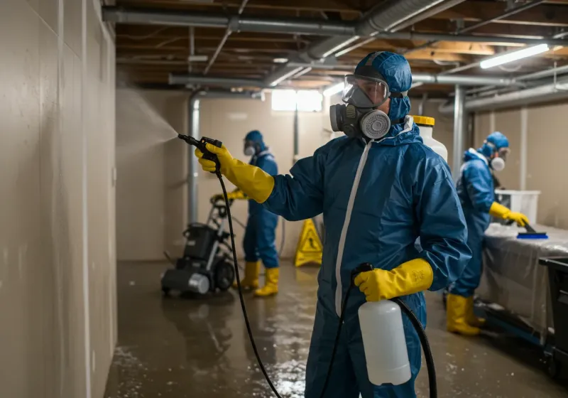 Basement Sanitization and Antimicrobial Treatment process in Dixon, MO